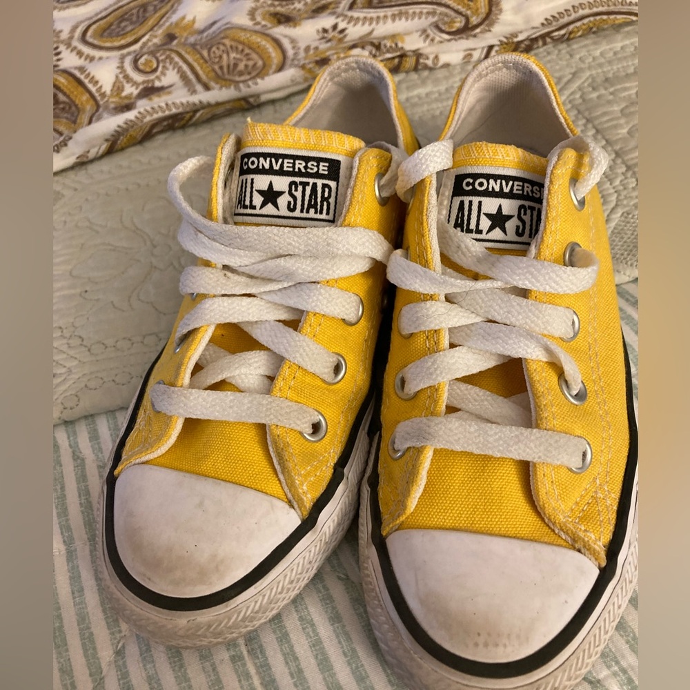 Converse Chuck Taylor All Star Lo Sneakers-Little Kid-Lemon Yellow Sz 12